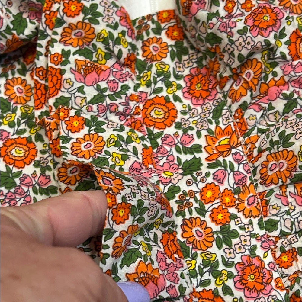 Elizabeth Wilson Floral Ruffle Women’s Blouse - Picture 5 of 9